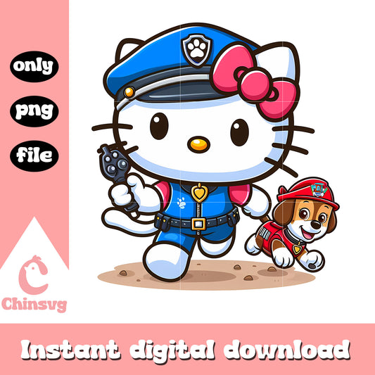 Paw patrol hello kitty png, kitty cat png, cartoon characters png