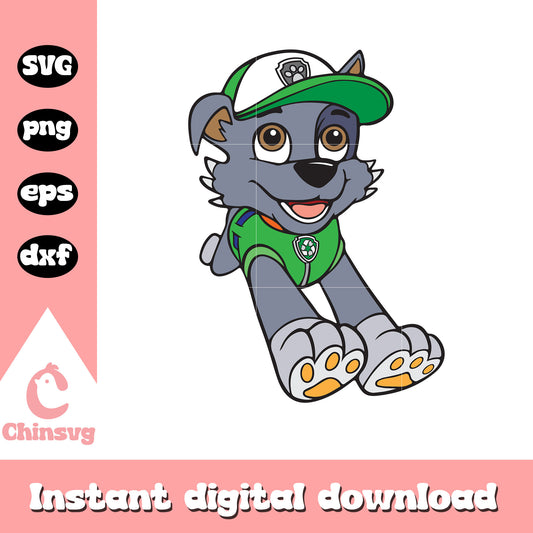 Paw patrol member rocky dog svg, rocky paw patrol svg, rocky svg
