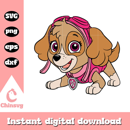 Paw patrol skye cute dog character svg, paw patrol skye svg, 