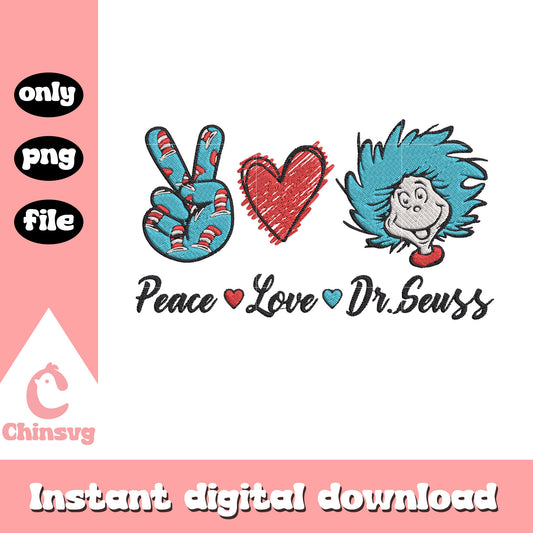 Peace love dr seuss png, peace love png, dr seuss cartoon png