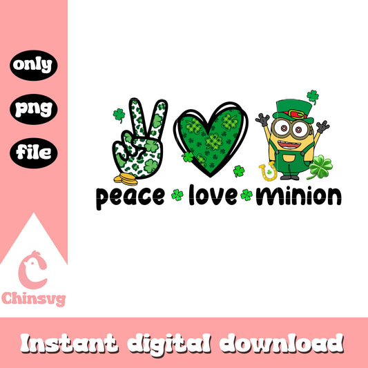 Peace love minion png, minion png, when is st patrick's day png