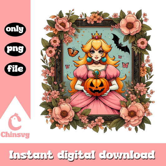 Peach princess and pumpkin png, super mario characters png