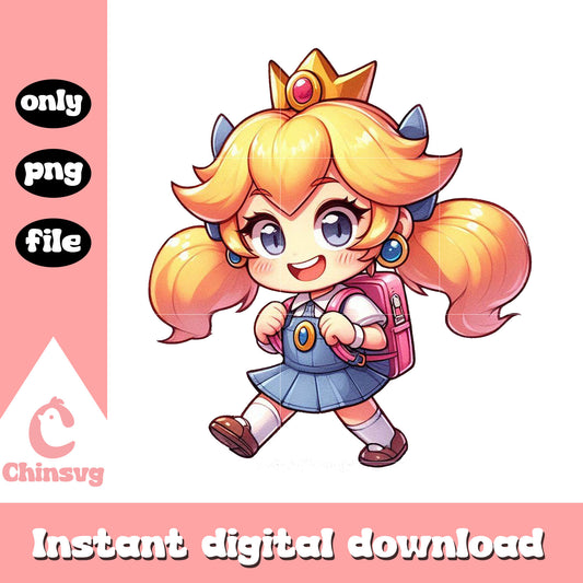 Peach princess school spirits png, central high school png