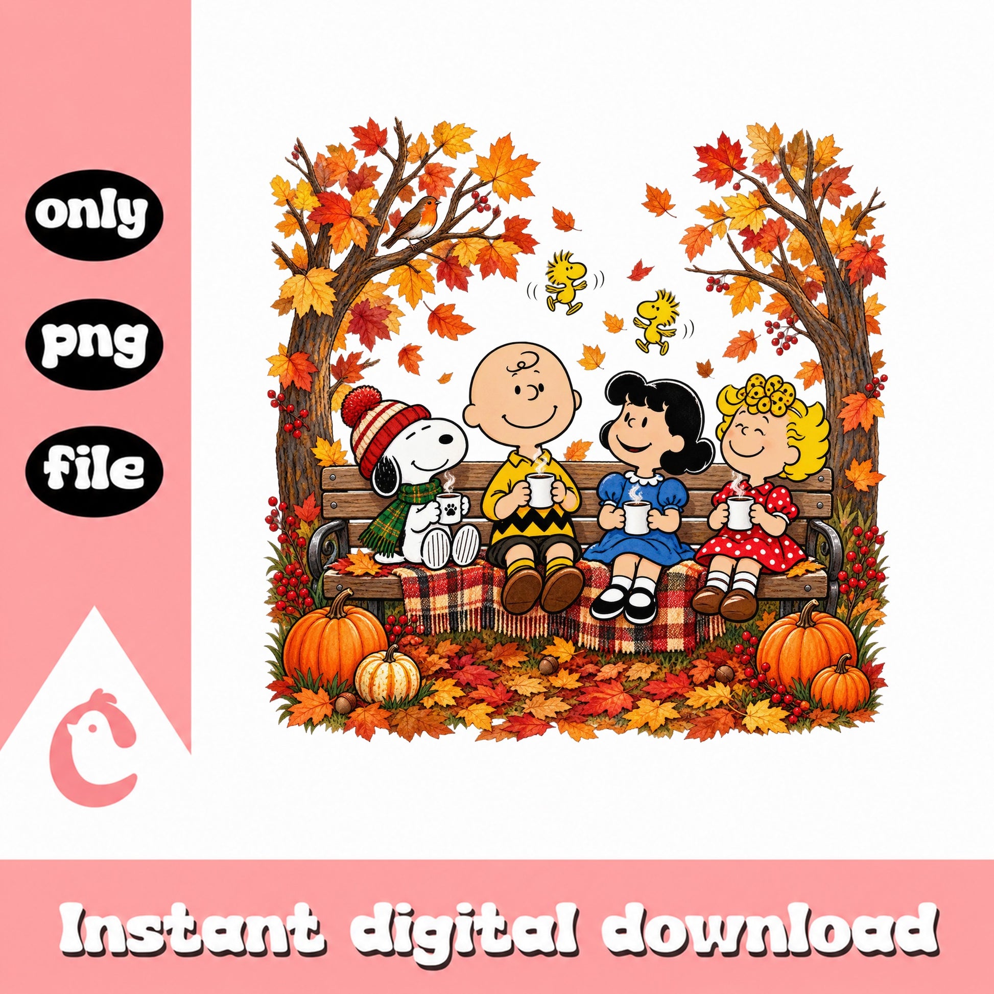 Peanuts Snoopy Fall Autumn PNG, Charlie Brown Thanksgiving, PNG File