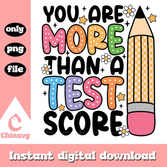 Pencil you are more than a test score wave font png, wave font png