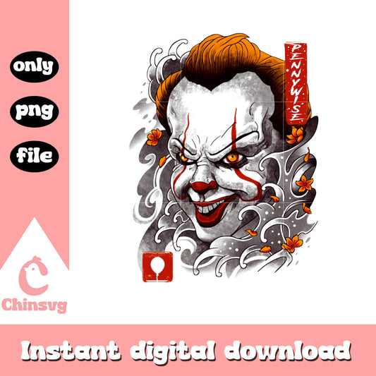 Pennywise Clown character face design png, horror movies png