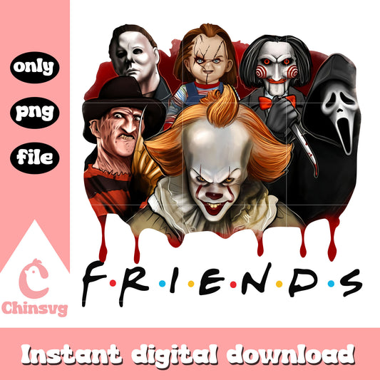 Pennywise friends Horror Characters Png, Horror Friends Png