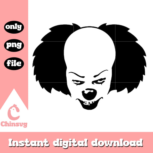 Pennywise head horror design png, it horror film png