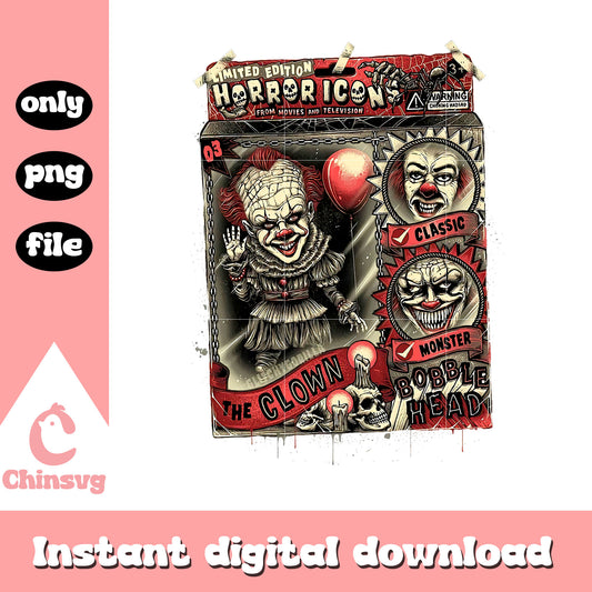 Pennywise horror the clown bobblehead toy png, pennywise png