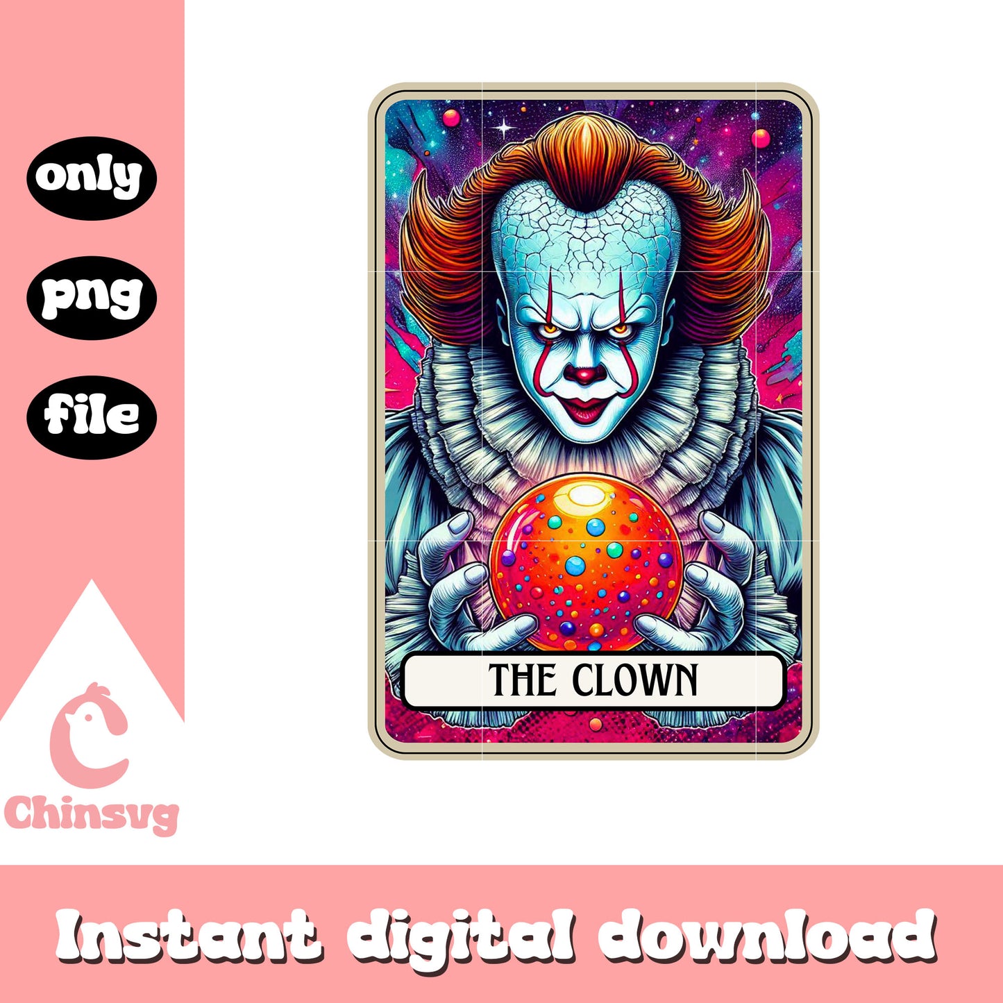Pennywise the clown design png, happy haalowwen png