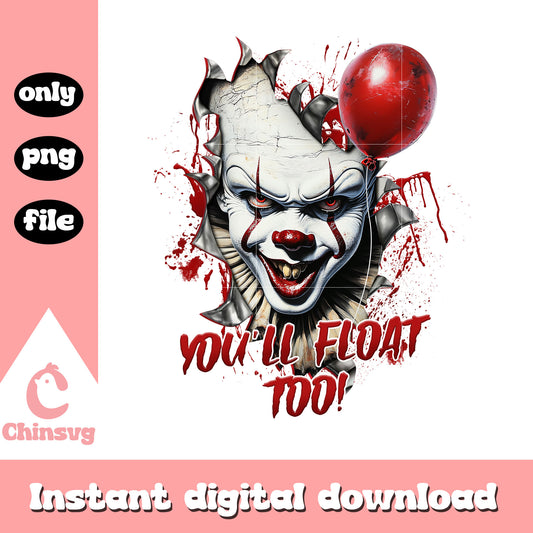 Pennywise you ll float too breakout png, pennywise breakout png