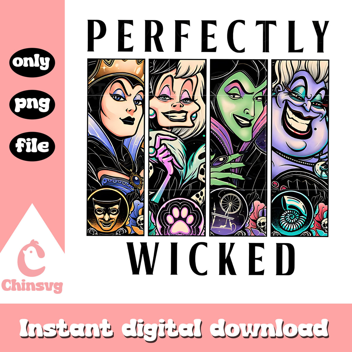 Perfectly wicked collage picture design png, witches png – Chinsvg