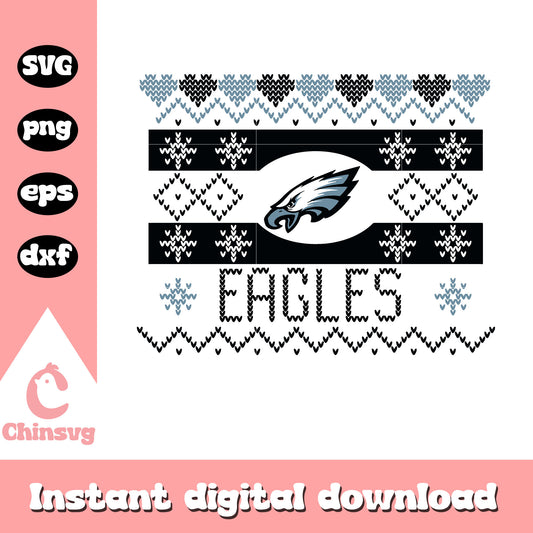 Philadelphia Eagles Fair Isle svg, rugby ball svg, ncaa svg