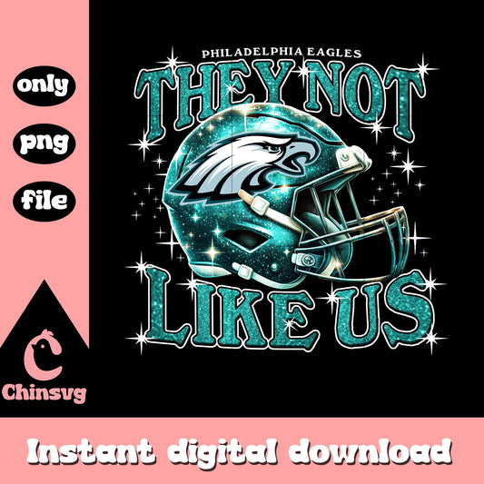 Philadelphia Eagles they not like us png, helmet nfl png