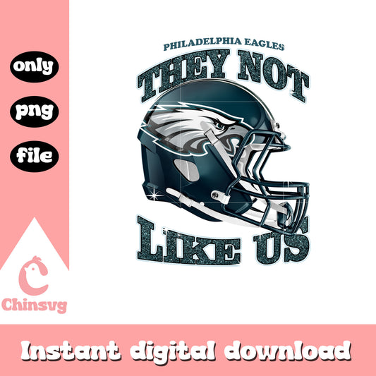Philadelphia Eagles they not like us png, nfl helmet png