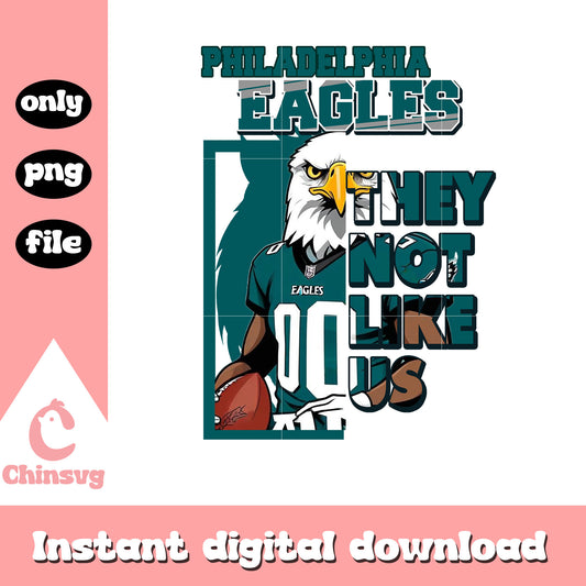 Philadelphia Eagles they not like us png, nfl merch png