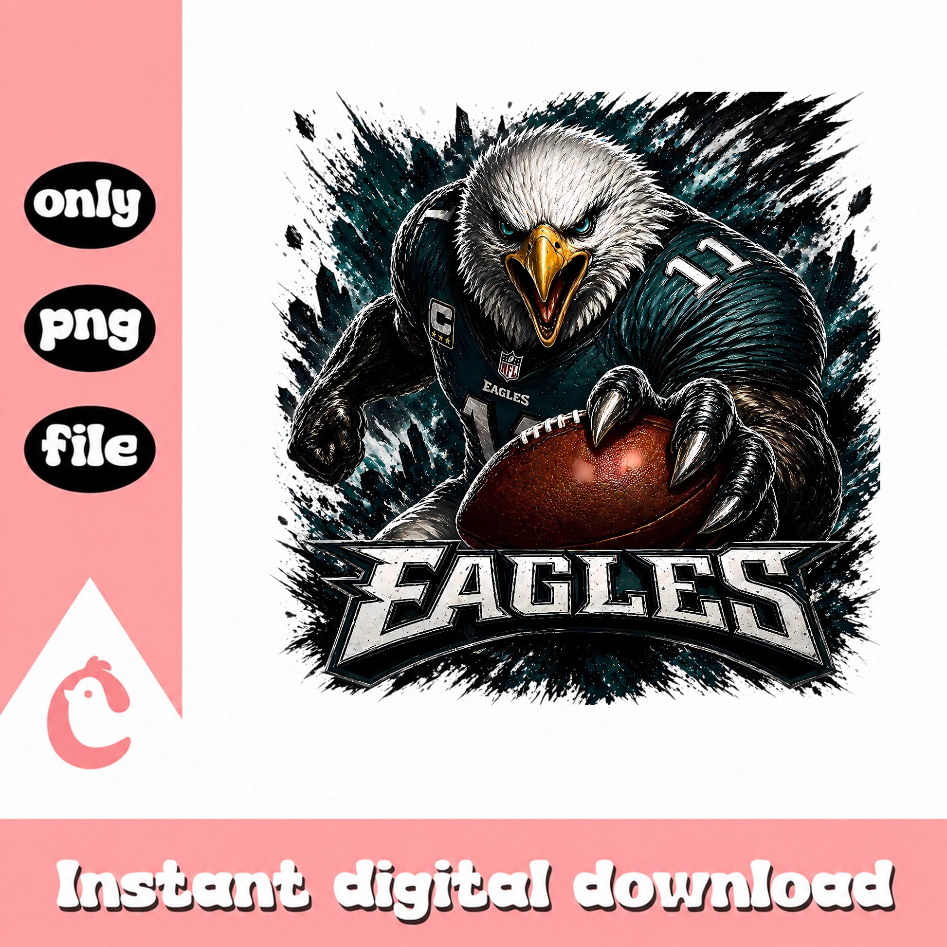 Philadelphia Eagles Football PNG, Eagles NFL Shirt Design, Sports PNG