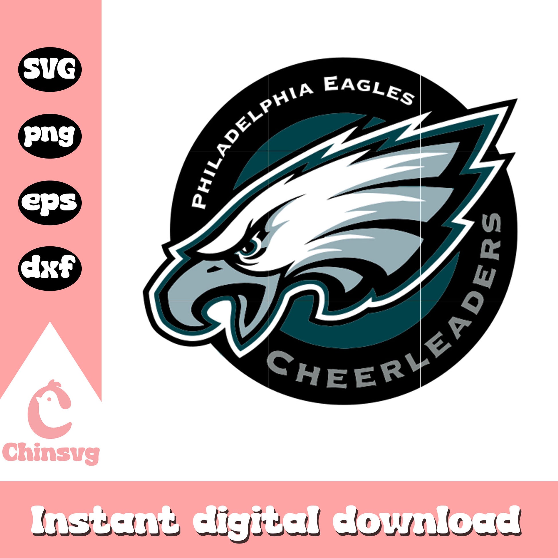 Philadelphia eagles cheerleaders team svg, nfl svg