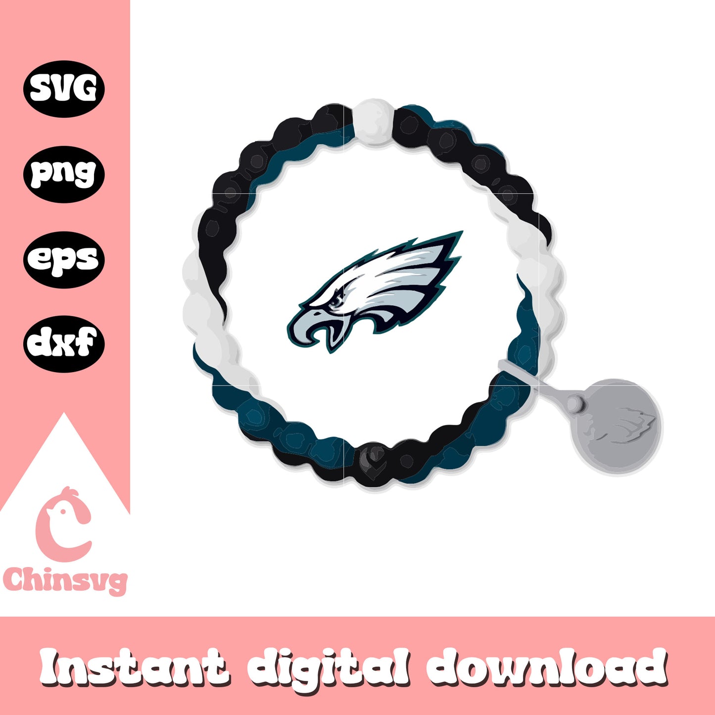Philadelphia eagles circle logo design svg, nfl shop svg