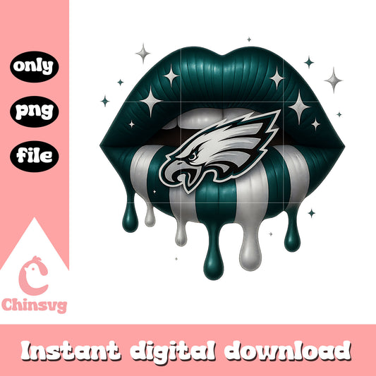 Philadelphia eagles dripping lips png, philadelphia eagles png