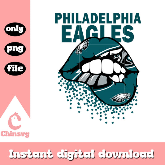 Philadelphia eagles lips design png, eagles football​ png