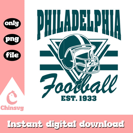Philadelphia football est 1933 svg, football helmet svg