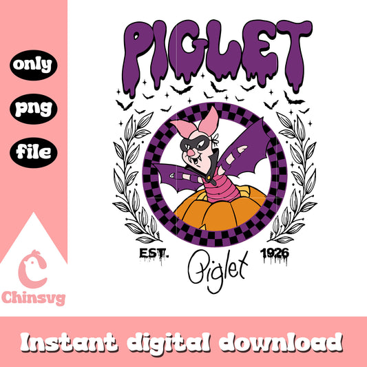 Piglet character on halloween png, disney characters png, winnie the pooh png