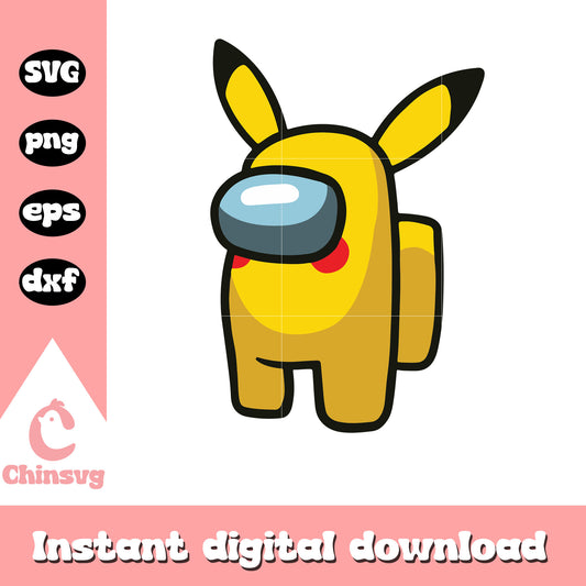 Pikachu among us imposters svg, Pikachu svg, pokemon svg