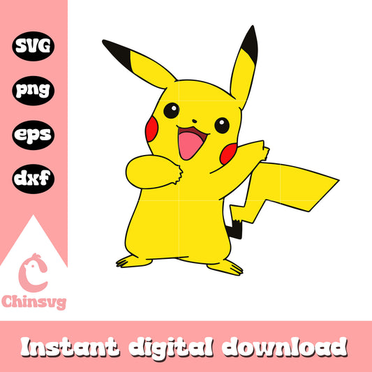 Pikachu character svg, pikachu svg, pokemon cartoon svg