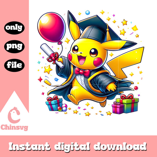 Pikachu graduation design png, pokemon desgin png, graduation png