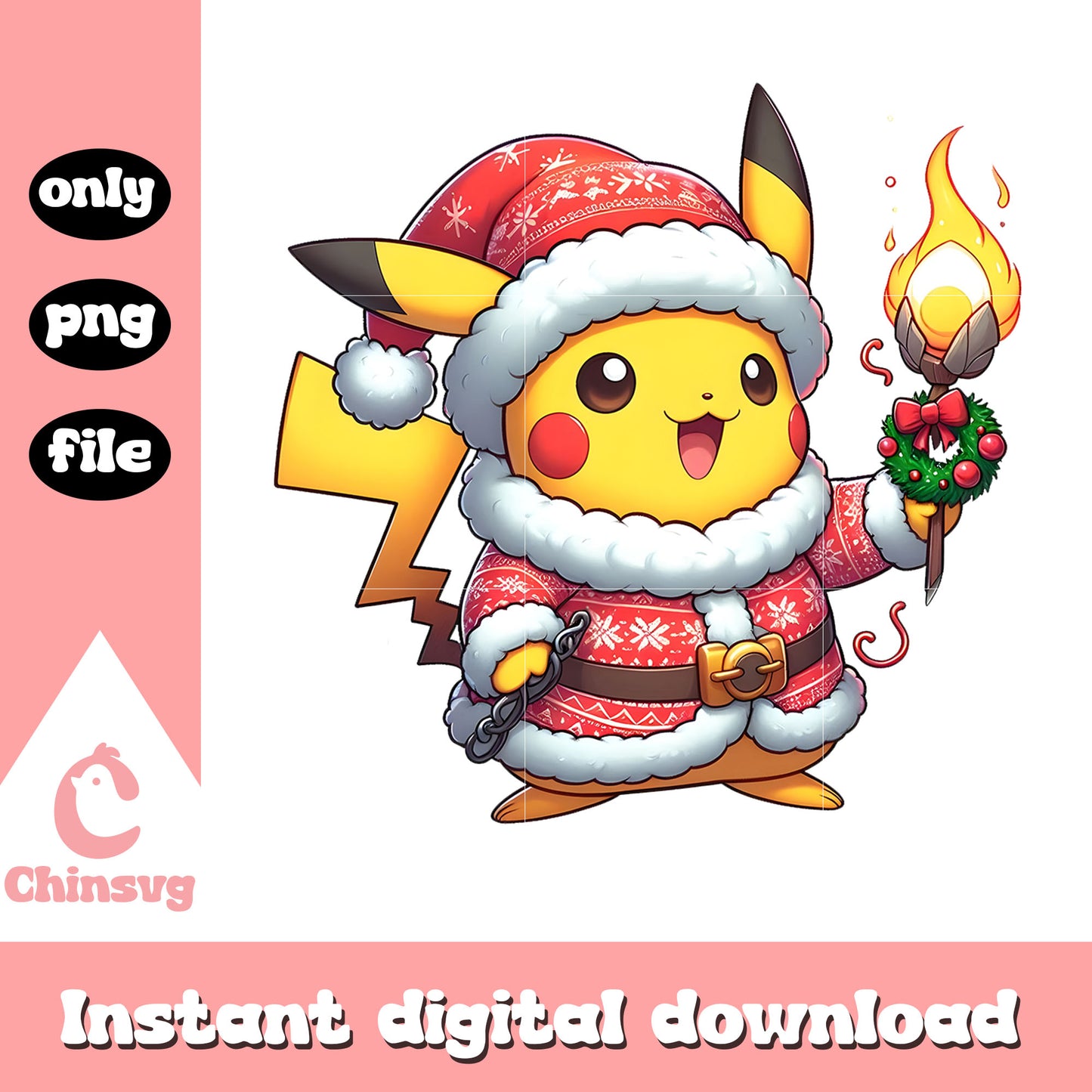 Pikachu santa claus costume png, pikachu pokemon png