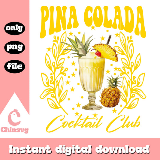 Pina colada cocktail club png, best summer cocktails png
