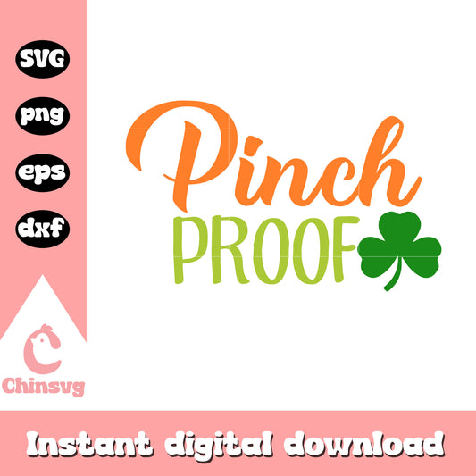 Pinch proof font design svg, st patricks day decorations svg