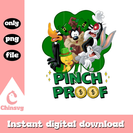 Pinch proof looney tunes png, when is st patrick's day png