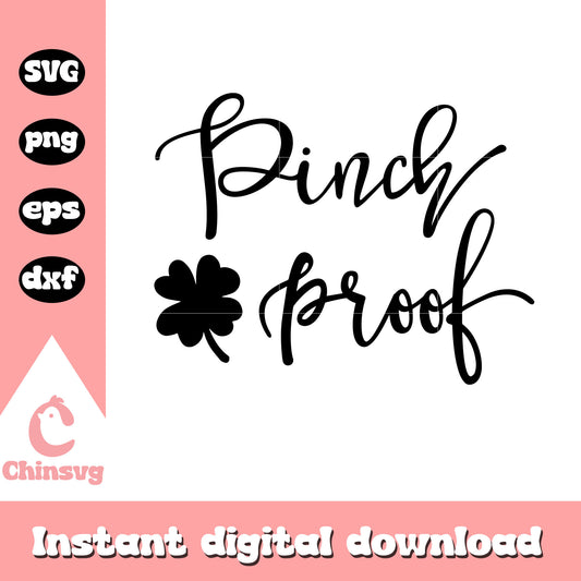 Pinch proof patrick day shamrock design svg, st patricks day decor svg