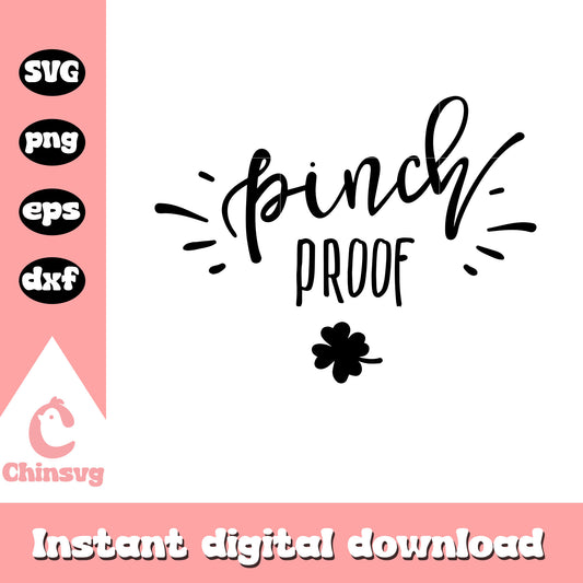 Pinch proof patrick shamrock svg, saint patrick's day parade svg