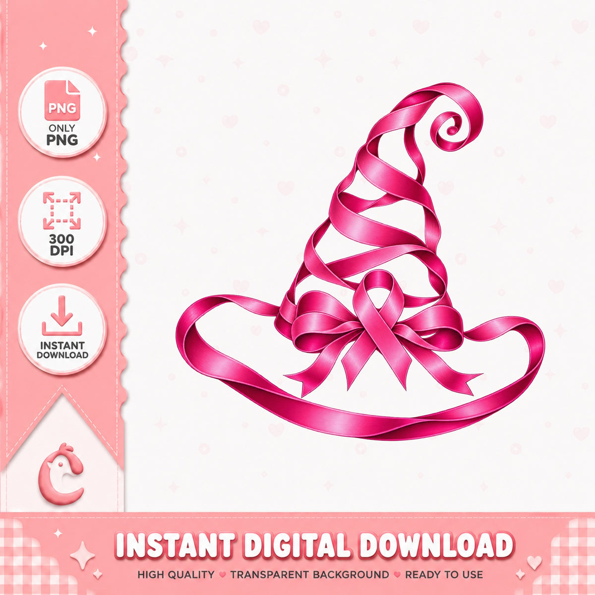 Pink Ribbon Christmas Tree, Breast Cancer Awareness, Holiday PNG
