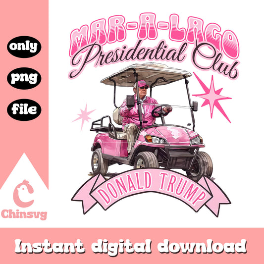 Pink mar-a-lago presidential club donald trump png, presidential club​ png