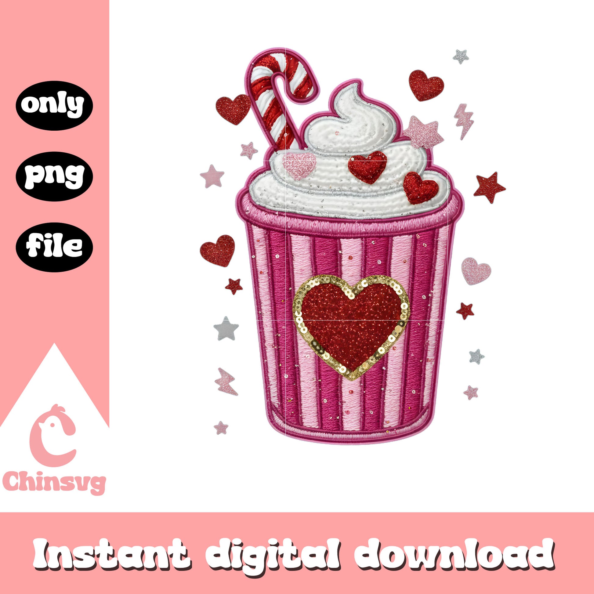 Pink cake valentine crochet png, valentines day love png