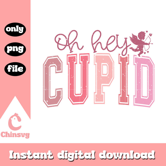 Pink cupid logo valentine png, valentines day cupid png