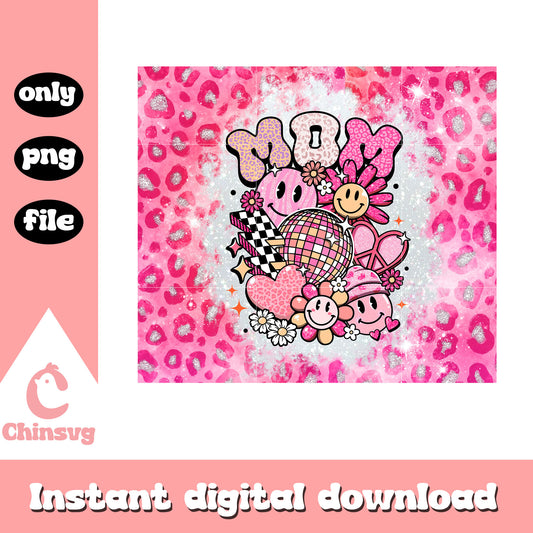 Pink disco valentine png, disco ball png, valentine png