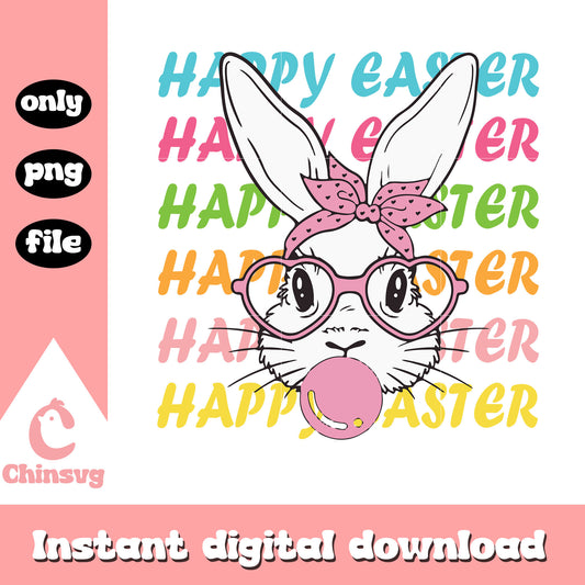 Pink happy easter rabbit bunny png, easter bunny rabbit​ png