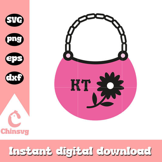Pink hello kitty bag cartoon svg design, pink hello kitty svg.zip