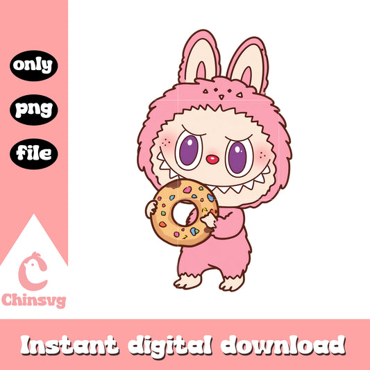 Pink labubu clothes design png, pink labubu png, dolls png