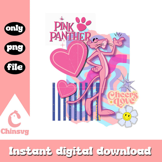 Pink panther cheers love clipart png, pink panther cartoons png