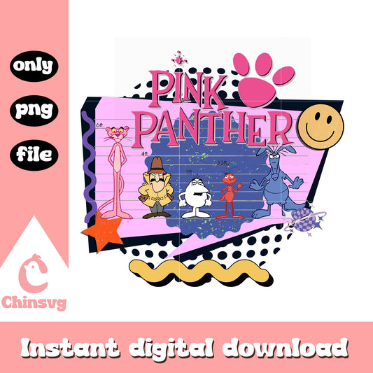 Pink panther friends design png, pink panther and the pals png