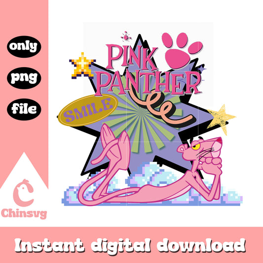 Pink panther smile design png, pink panther animated cartoon png