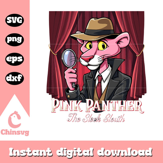 Pink panther the sleek sleuth svg, pink panther svg, cartoon svg