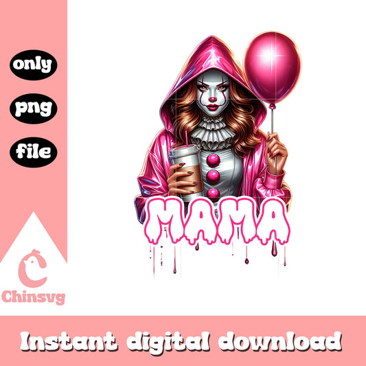 Pink pennywise horror character mama png, horror movies png