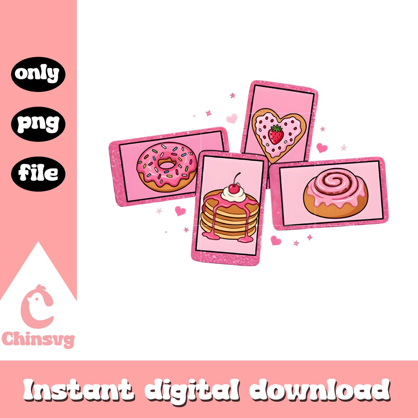 Pink poster cake valentine png, valentines day love​​ png